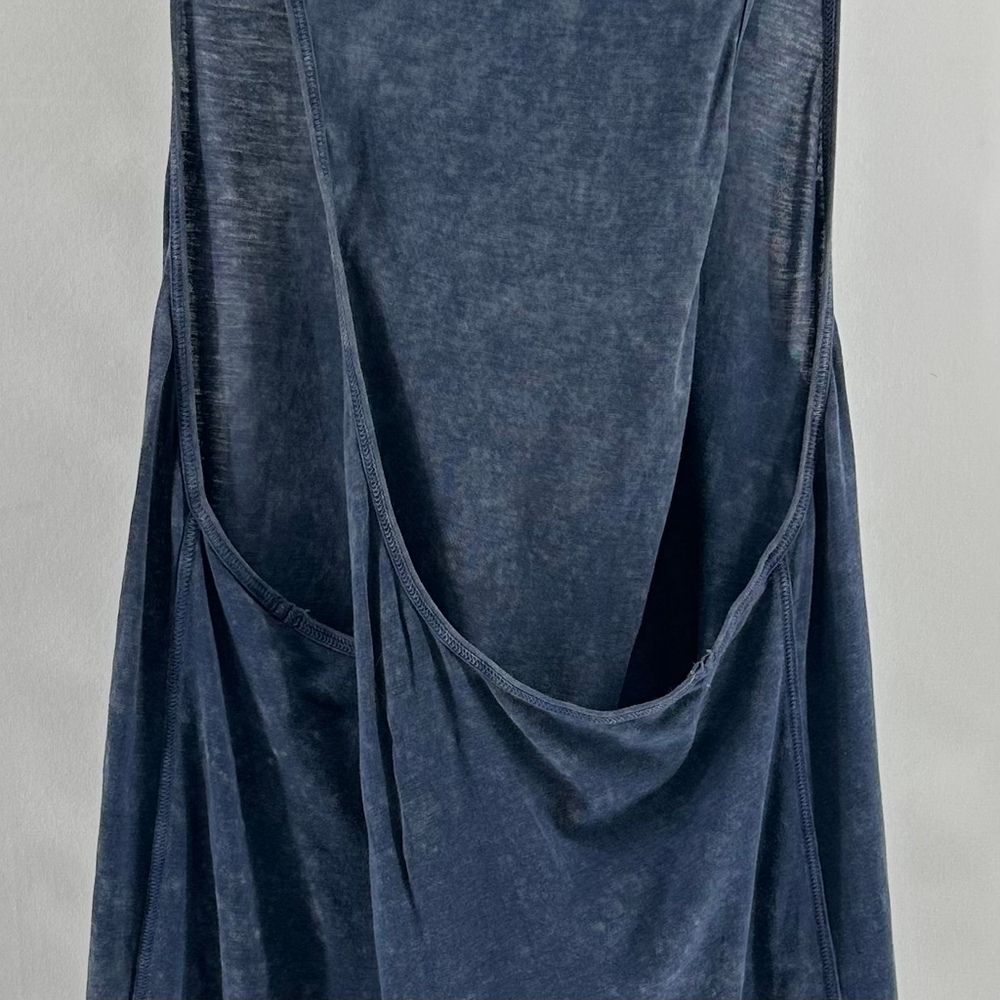 LULULEMON ELEMENT Blue Cloud WASHED COTTON Long Active Twist Tank Top WOMENS S 4 - Picture 8 of 9